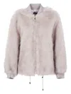 Drhope Drawstrings Faux-fur Jacket In Pink