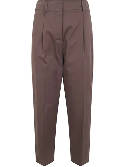 Drhope Elastic Waist Trousers In Brown