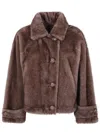 Drhope Fake Fur Jacket Argan In Brown