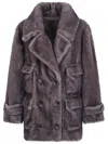 Drhope Faux Fur Coat Eko Mi4 Mocha Mousse In Brown