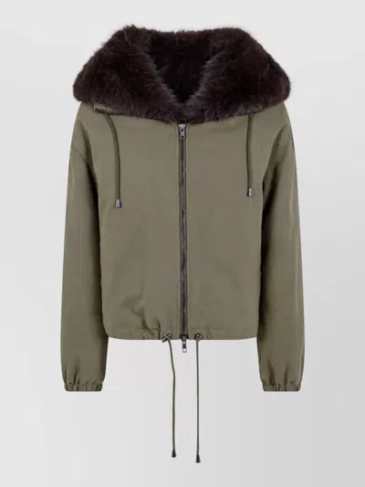 Drhope Faux Fur Jacket In Blue