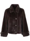 Drhope Faux Fur Jacket 9139.eko Mi2 Ganache In Brown