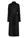 Drhope Flap-pockets Side-slits Dress In Black