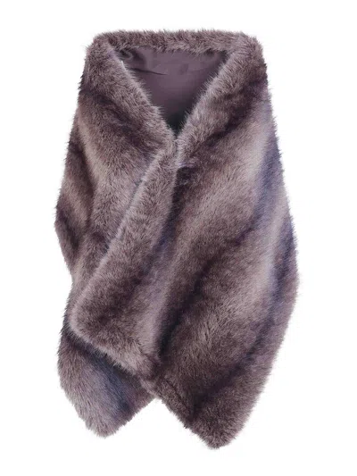 Drhope Fur Cape Stole In Brown