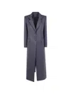 Drhope Herringbone Single-breasted Coat In Gray