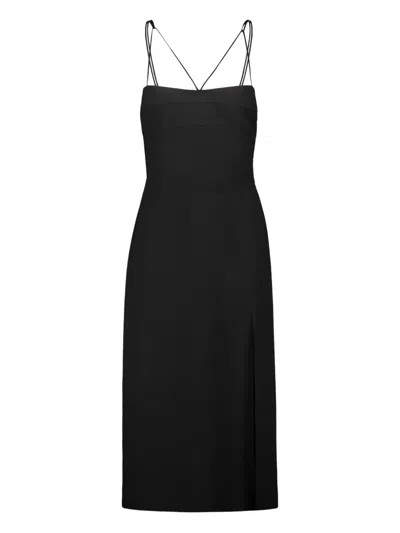 DRHOPE HORIZONTAL CUTS BRAIDED STRAPS DRESS