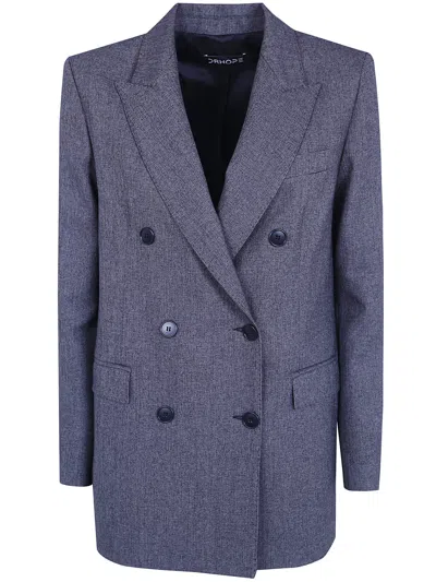 Drhope Jacket Double Breasted Blazer In Gray