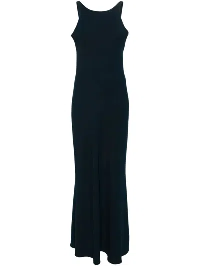 Drhope Sleeveless Crepe Maxi Dress In Blue