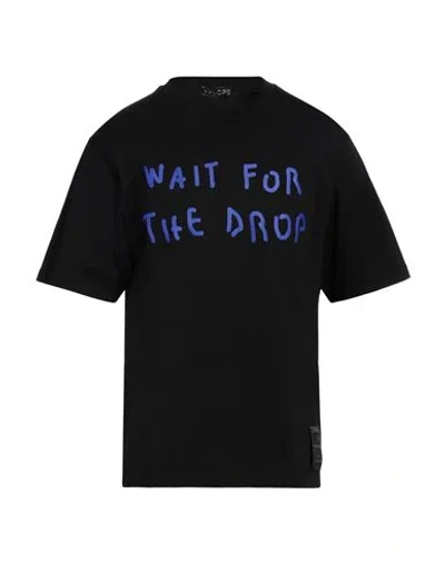 Drhope Man T-shirt Black Size L Cotton