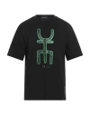 Drhope Man T-shirt Black Size M Cotton
