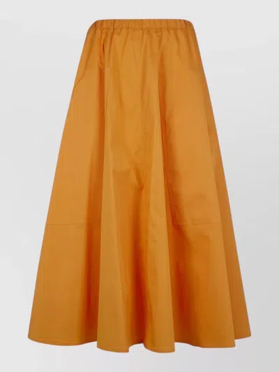 Drhope Midi Skirt In Orange