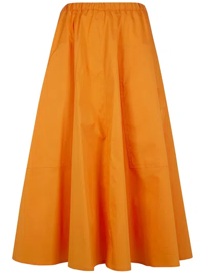 Drhope Midi Skirt In Orange