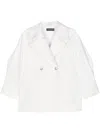 Drhope Notched-lapels Double-breasted Blazer In White