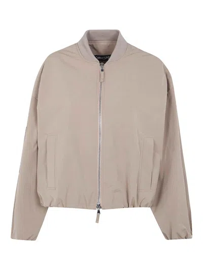 Drhope Nylon Bomber Jacket In Brown