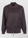 Drhope Herringbone-pattern Wool Bomber Jacket In Black