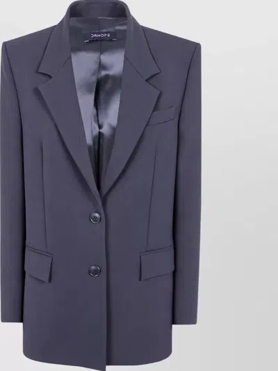 Drhope Oversized Single-breasted Suit Jacket In Blue