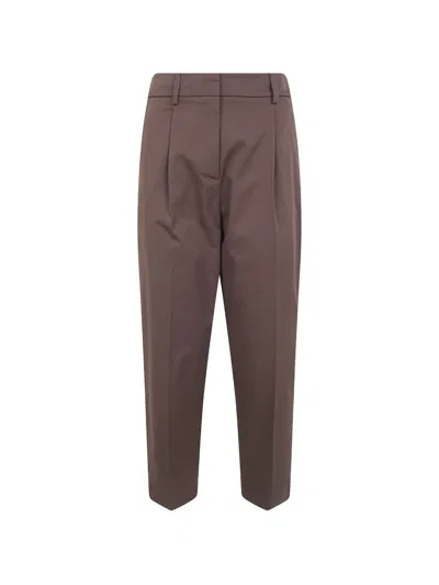 Drhope Pleated Elasticated-waist Trousers In Brown