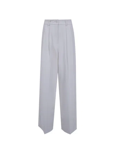 Drhope Pleated High-waist Trousers In Blue