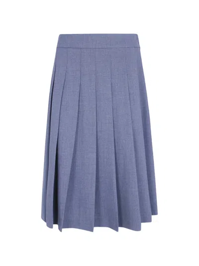 Drhope Pleated Midi Skirt In Purple