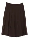 Drhope Pleated Skirt In Brown