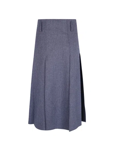 Drhope Pleated Skirt In Gray