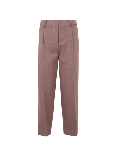 Drhope Pleated Tapered Trousers In Pink