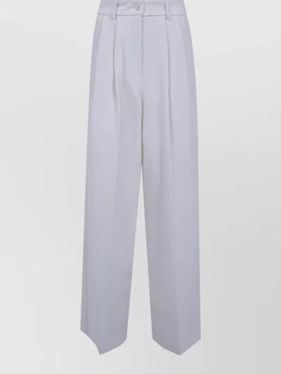 Drhope Pleated Trousers Natural In White