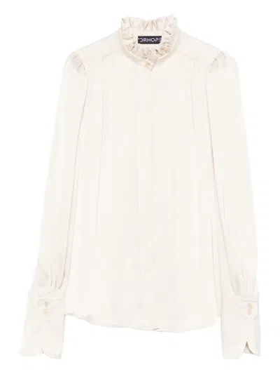 Drhope Ruffled Shirt In White