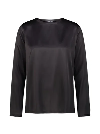 Drhope Satin-finish Silk Blouse In Multi