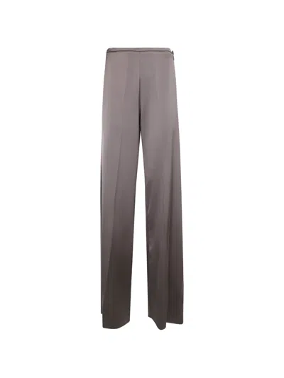 Drhope Satin-finish Straight-leg Trousers In Gray