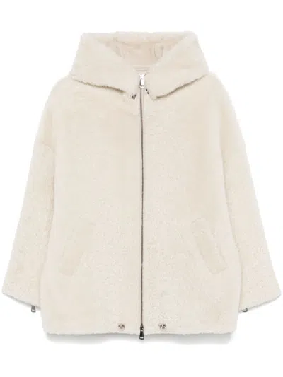 Drhope Shearling Jacket In Neutrals