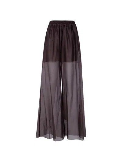 Drhope Sheer Straight-leg Trousers In Brown