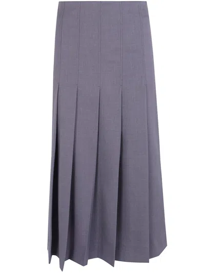 Drhope Skirt Pleated "4894.4334 900 Grey" In Gray