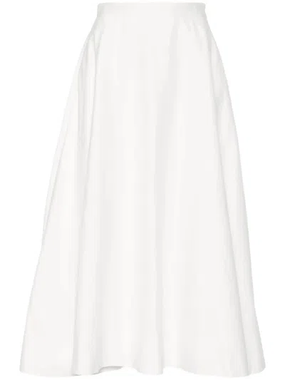 Drhope A-line Midi Skirt In White