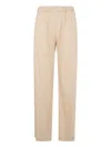 Drhope Striped Elastic-waist Pants In Neutral