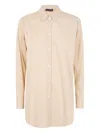 Drhope Striped Cotton Shirt In Neutral
