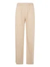 Drhope Striped Elastic-waist Pants In Neutral