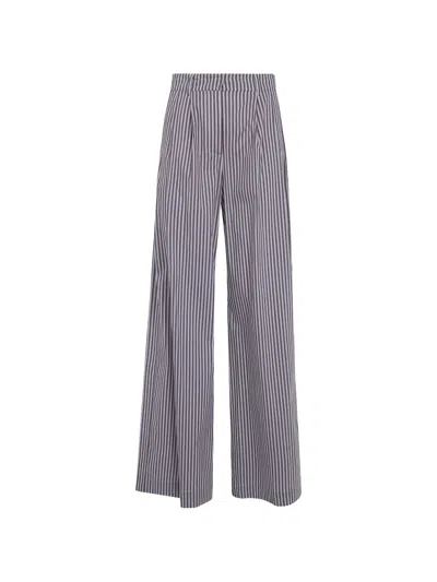 Drhope Striped Pleated Trousers In Multi