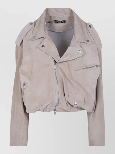 Drhope Suede Biker Jacket