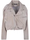 Drhope Suede Bikers Jacket In Multi