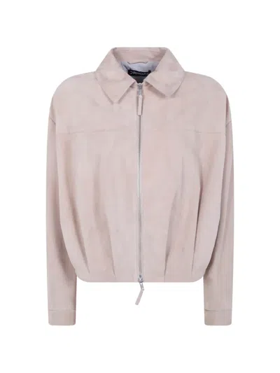 Drhope Suede Zip Jacket In Brown