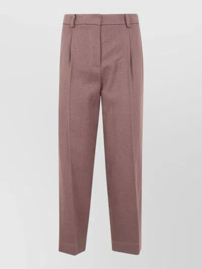 Drhope Pleated Tapered Trousers In Pink