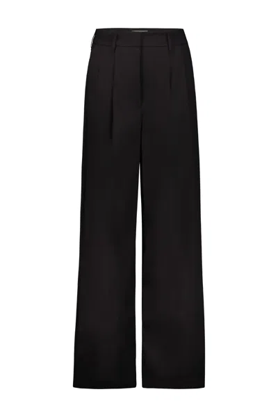 Drhope Double-pleat Tailored Trousers In Black