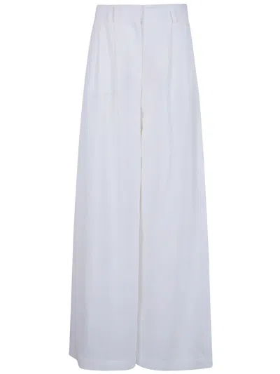 Drhope Wide Leg Pince Trousers In White
