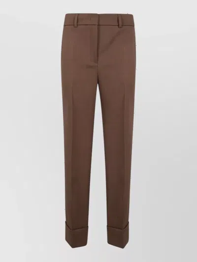 Drhope Wide-leg Tailored Trousers In Brown