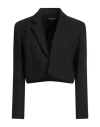 Drhope Woman Blazer Black Size 6 Polyester