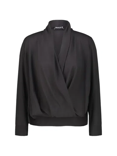 Drhope Wrap-style Long-sleeve Blouse In Multi