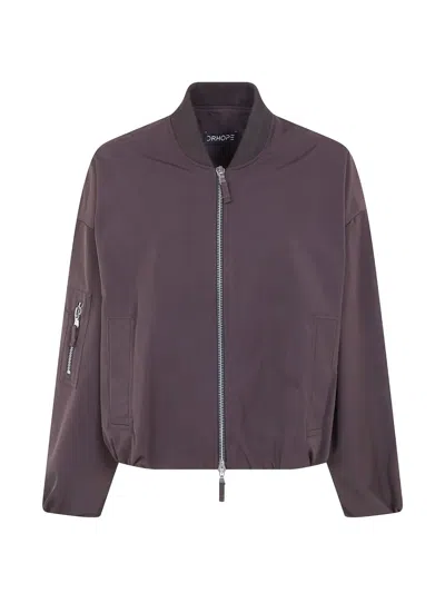 Drhope Nylon Bomber Jacket In Burgundy