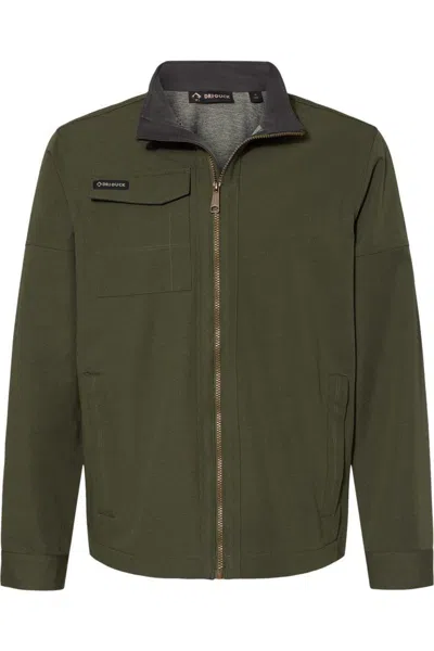 Dri Duck Ace Woven Stretch Soft Shell Jacket In Green