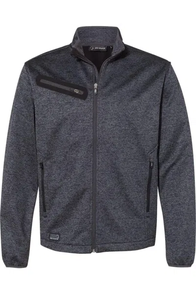 Dri Duck Atlas Sweater Fleece Full-zip Jacket In Gray